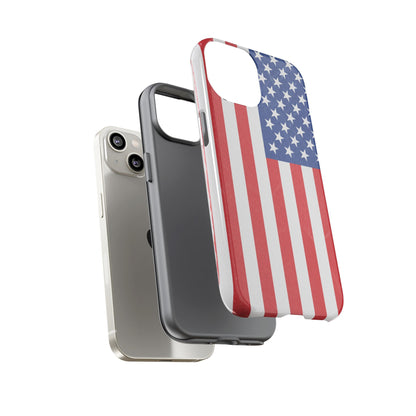 Patriotic Phone Case - Tough Cases for Veterans, USA Lovers, Independence Day, Memorial Day, Flag Design
