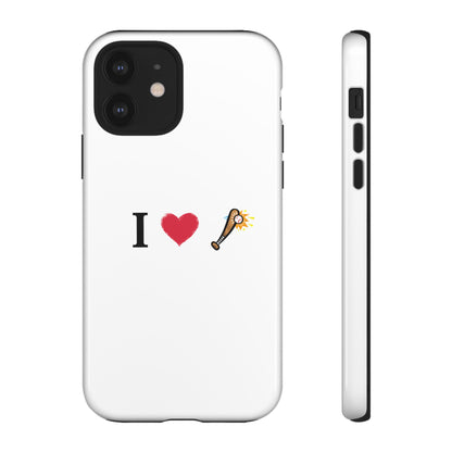 I Love Baseball Vibe Phone Case - Tough Cases for Sports Lovers, Gifts for Athletes, Fun Accessories, iPhone and Android Compatible
