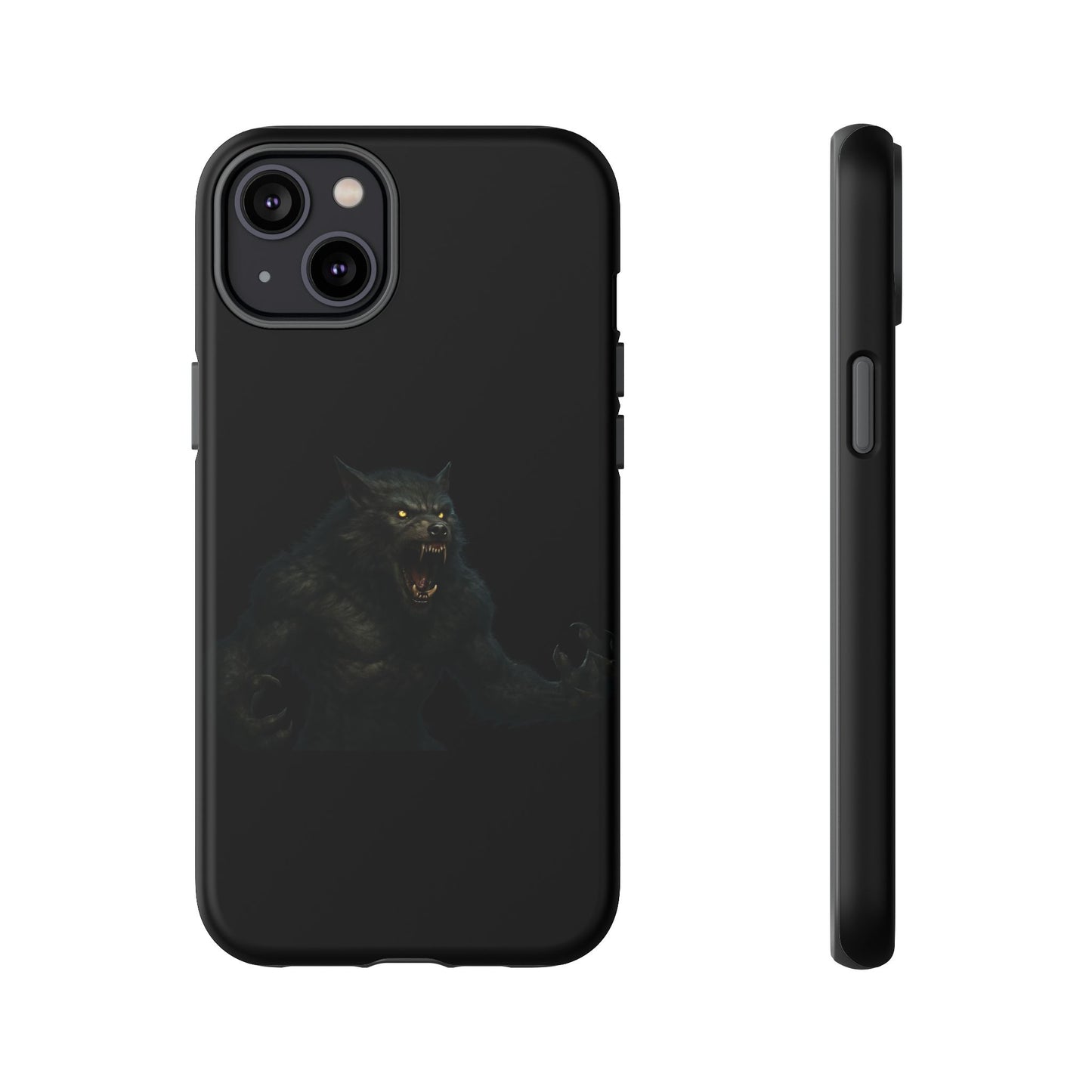 Werewolf Phone Case, Tough Cases, Black Panther Design, Gift for Animal Lovers, Phone Accessories, Fierce Phone Protection