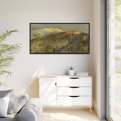 Framed Mountain Canvas Art, Perfect for Home Decor, Nature Wall Art, Gift for Nature Lovers, Cozy Atmosphere