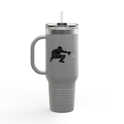 Insulated Travel Mug | Baseball Catcher Themed Travel Tumbler for Active Lifestyles, Coffee Mug, Road Trip Cup, Gym Hydration, Gift for Athletes