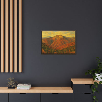 Autumn Landscape Wall Art, Cozy Home Decor, Nature Print, Framed Canvas, Fall Decorations, Gift Idea for Art Lovers