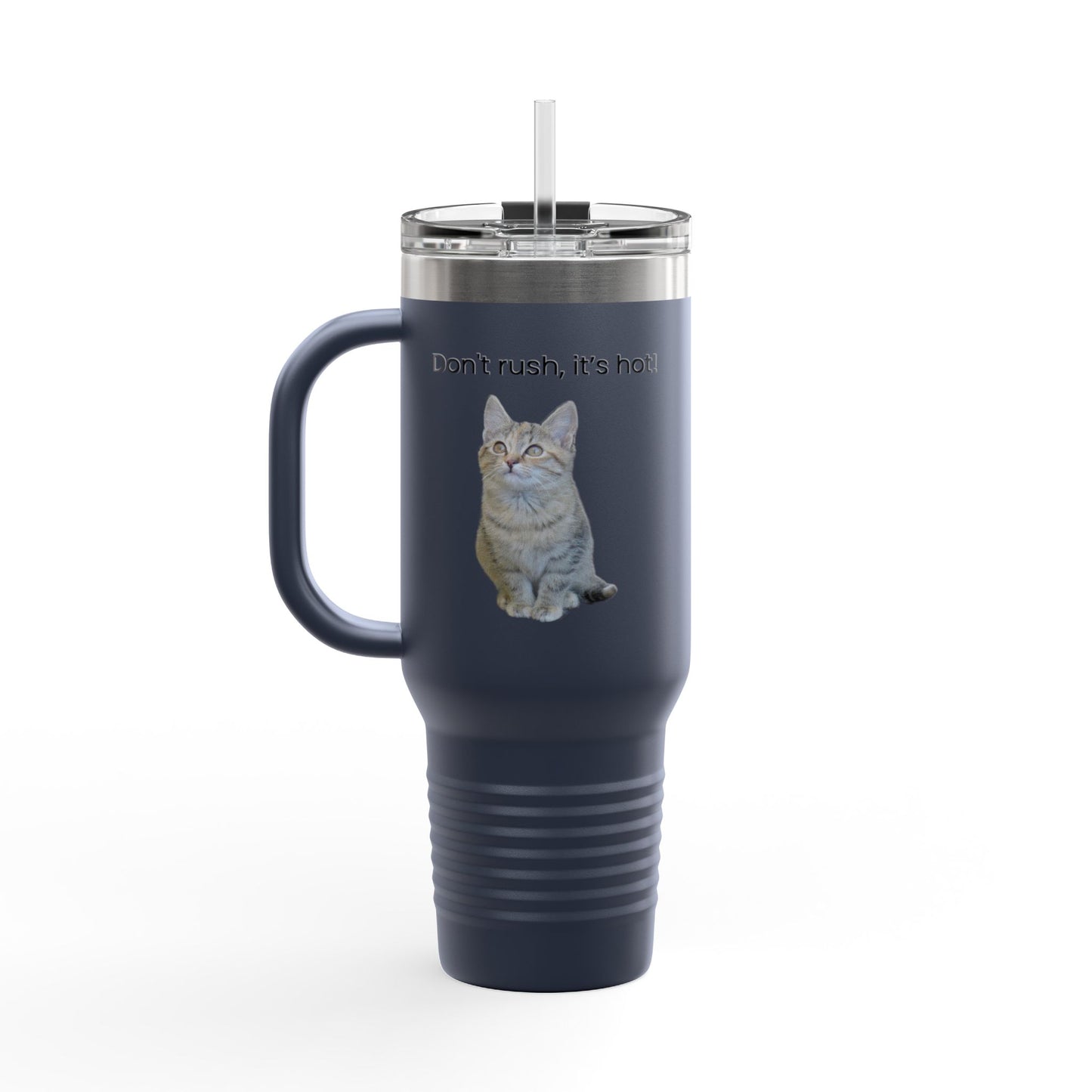 Funny Cat Insulated Travel Mug - 40oz - Perfect for Hot Drinks
