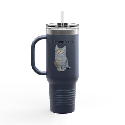 Funny Cat Insulated Travel Mug - 40oz - Perfect for Hot Drinks