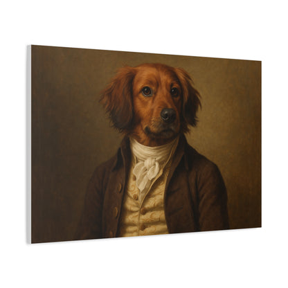 Regal Dog Portrait Matte Canvas