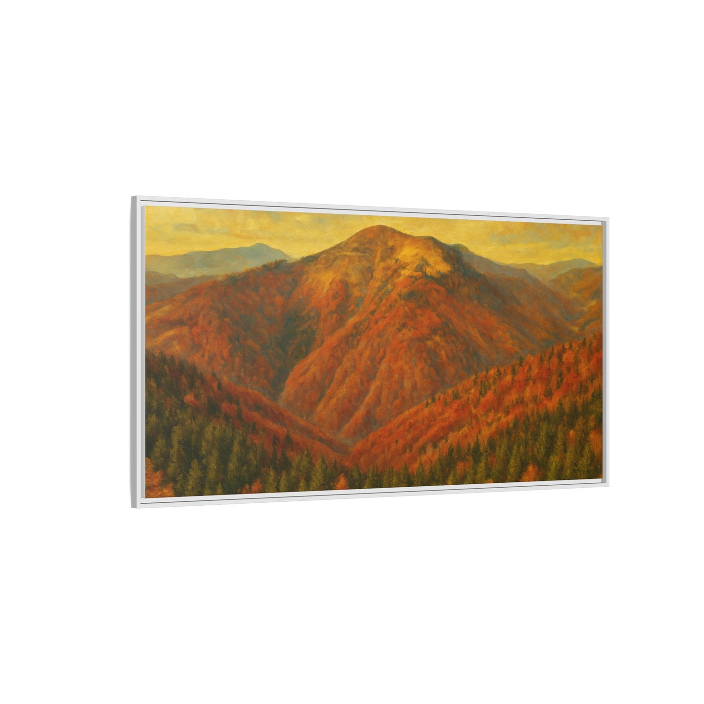 Autumn Landscape Wall Art, Cozy Home Decor, Nature Print, Framed Canvas, Fall Decorations, Gift Idea for Art Lovers