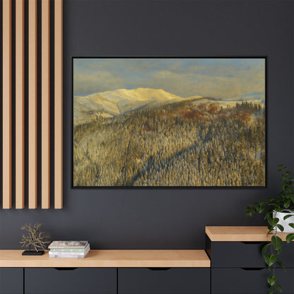 Framed Mountain Canvas Art, Perfect for Home Decor, Nature Wall Art, Gift for Nature Lovers, Cozy Atmosphere
