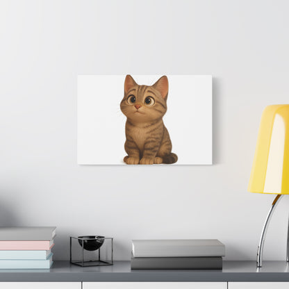 Adorable Cat Canvas Art, Cute Cat Wall Decor, Pet Lover Gift, Nursery Wall Art, Animal Print, Modern Home Decor