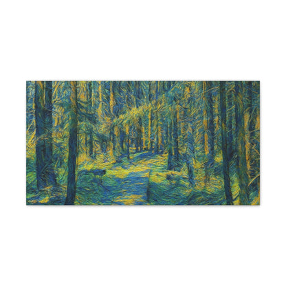 Canvas Art Print, Forest Path Painting, Nature Decor, Wall Art, Gift for Nature Lovers, Home Decor Inspiration
