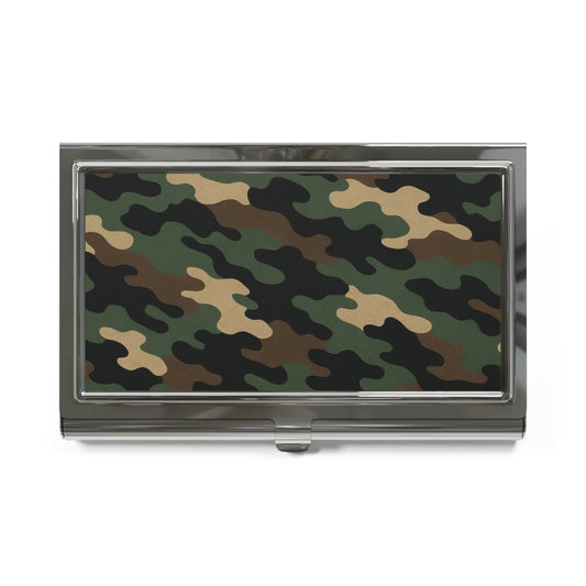 Camouflage Business Card Holder | Stylish Organizer for Networking, Gifts for Professionals, Unique Office Supplies, Modern Desk [...] - product image