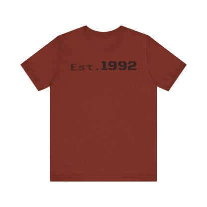 Est. 1992 Unisex Jersey Tee - Retro Birthday Gift, Casual Wear, Cool Vintage T-Shirt, Gift for Him, Gift for Her