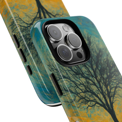Artistic Phone Case with Tree Design, Nature Lover Gift, Unique Phone Cover, Holiday Present, Eco-friendly Tech Accessories