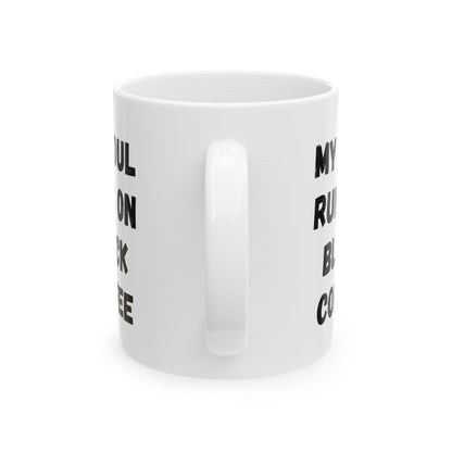 Coffee Lover's Ceramic Mug – 'My Soul Runs on Black Coffee' – Perfect Gift for Coffee Enthusiasts