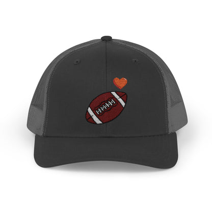 Football Love Snapback Trucker Cap, Sports Hat, Gift for Sports Fans, Casual Wear, Outdoor Activities