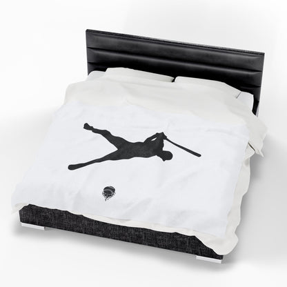 Baseball Player Plush Blanket | Soft Sports Throw, Cozy Gift for Athletes, Home Decor, Game Day Blanket, Perfect for Birthdays