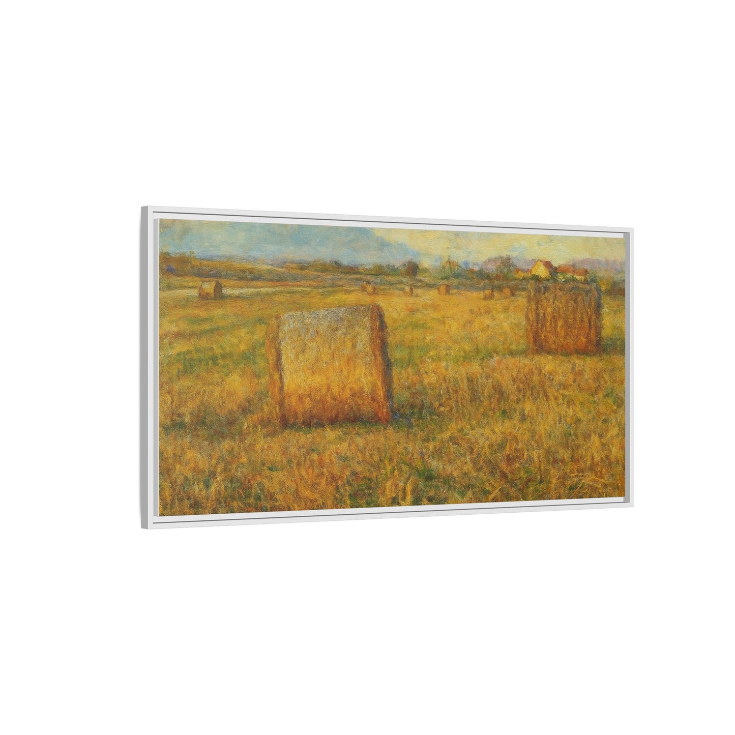 Framed Matte Canvas Wall Art - Rustic Farm Landscape, Country Decor, Home Gallery, Gift for Nature Lovers, Housewarming Decor