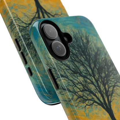 Artistic Phone Case with Tree Design, Nature Lover Gift, Unique Phone Cover, Holiday Present, Eco-friendly Tech Accessories