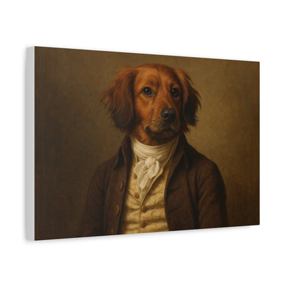 Regal Dog Portrait Matte Canvas