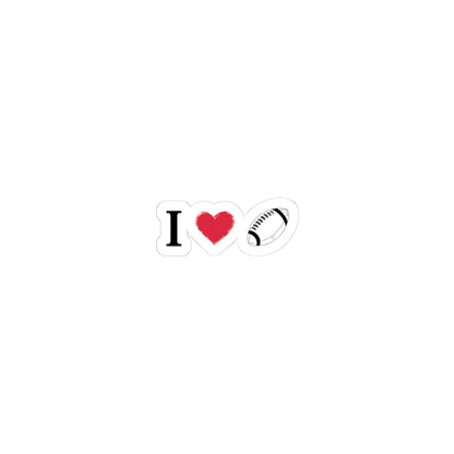 I Love Football -Cut Stickers | Sports Love Decals, Laptop Stickers, Gift for Football Fans, Sticker for Sports Enthusiasts, Home Decor