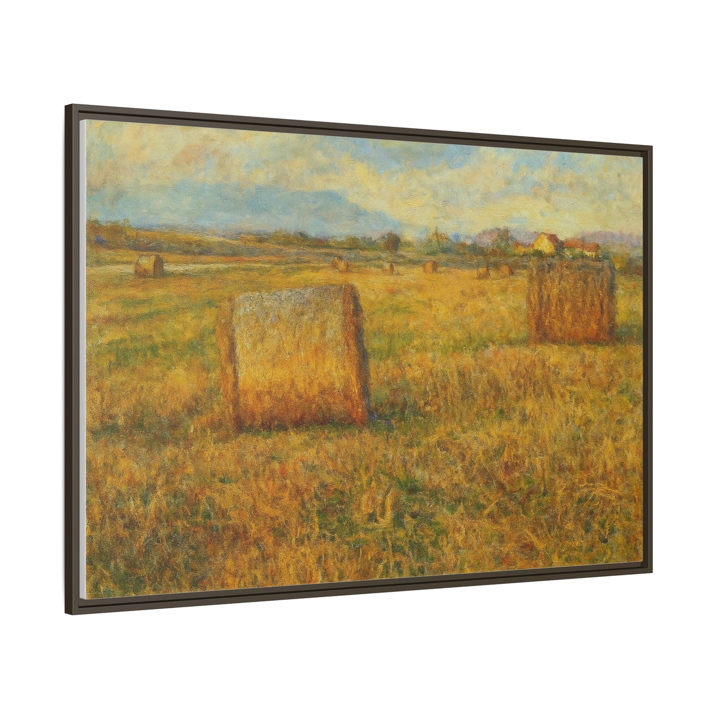 Framed Matte Canvas Wall Art - Rustic Farm Landscape, Country Decor, Home Gallery, Gift for Nature Lovers, Housewarming Decor