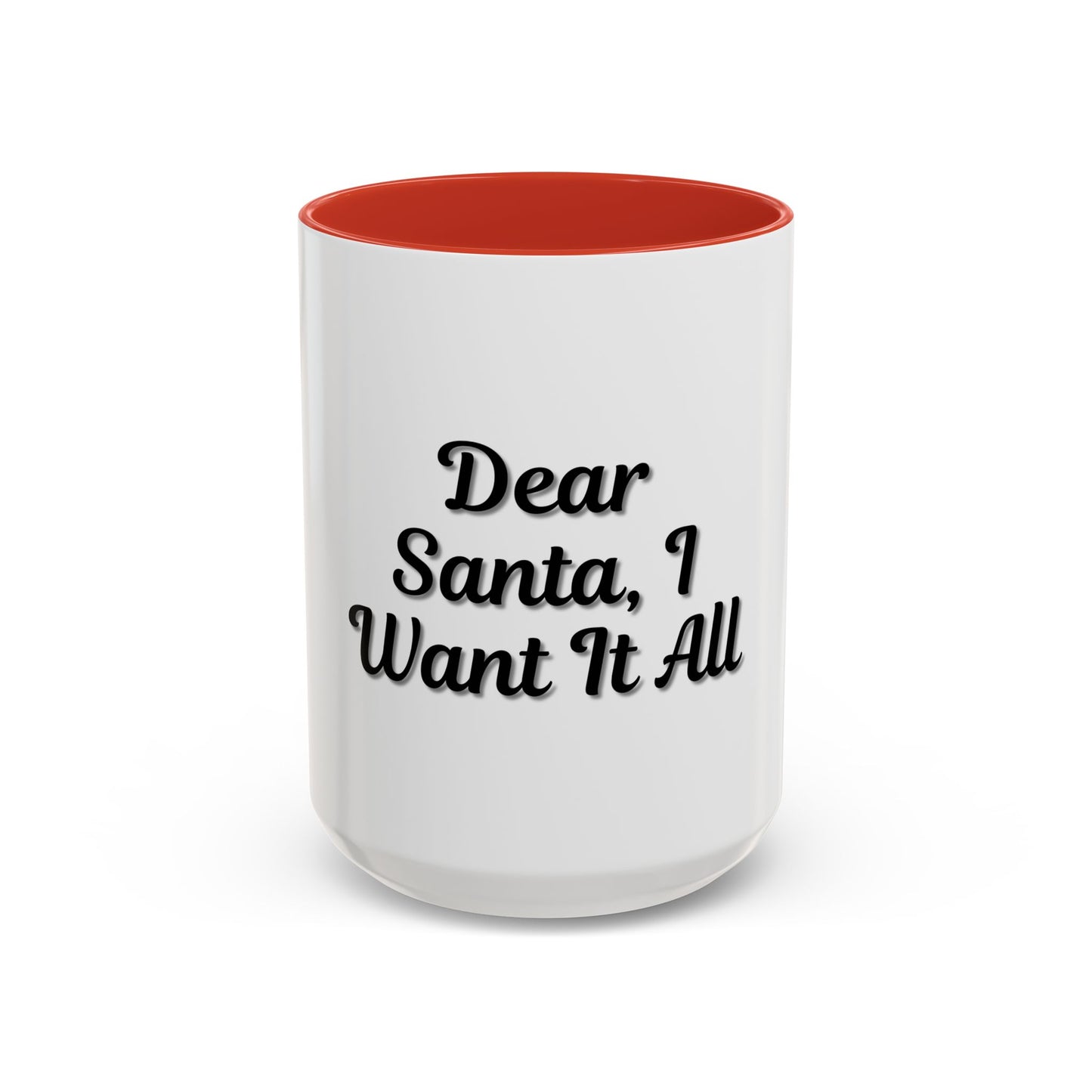 Dear Santa Accent Coffee Mug - Fun Holiday Mug for Christmas Enthusiasts