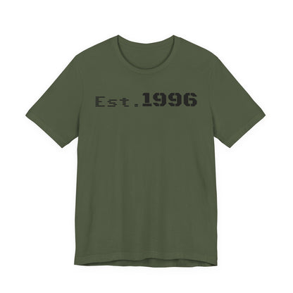 Unisex Jersey Tee - 'Est. 1996' Graphic Shirt, Birthday Gift, Casual Wear, Vintage Style, Retro Fashion, Gift for Him/Her