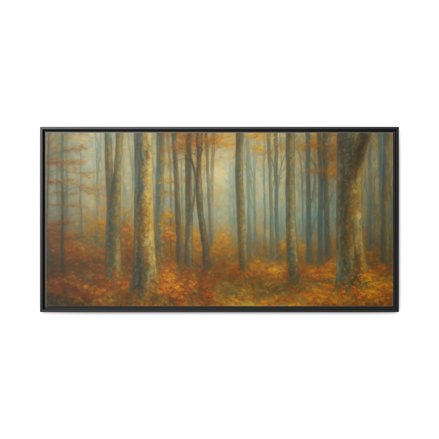 Autumn Forest Canvas Art, Framed Wall Decor, Rustic Home Decor, Nature Artwork, Gift for Nature Lovers