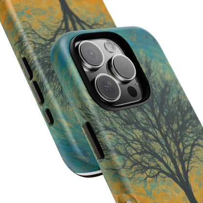 Artistic Phone Case with Tree Design, Nature Lover Gift, Unique Phone Cover, Holiday Present, Eco-friendly Tech Accessories