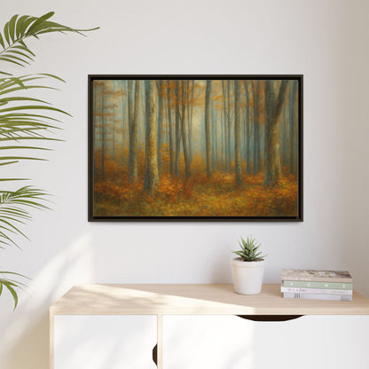 Autumn Forest Canvas Art, Framed Wall Decor, Rustic Home Decor, Nature Artwork, Gift for Nature Lovers