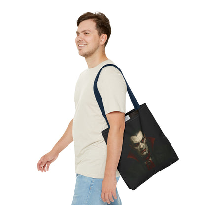 Vampire Haunted Tote Bag, Spooky Shopping Bag, Halloween Accessory, Gothic Style Handbag, Perfect for Halloween Parties, Unisex Tote