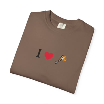 I Love Baseball  Unisex Tee, Gift for Couples, Cute Matching T-Shirts, Casual Everyday Wear, Anniversary Present, Love Shirt