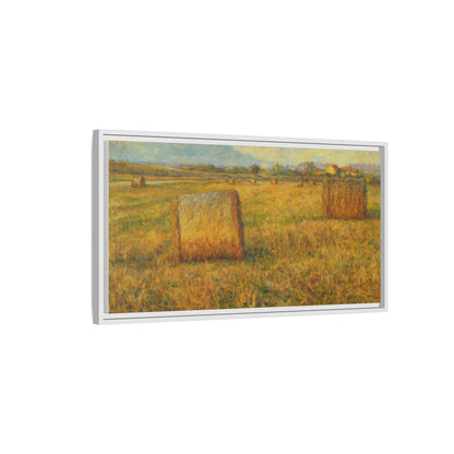 Framed Matte Canvas Wall Art - Rustic Farm Landscape, Country Decor, Home Gallery, Gift for Nature Lovers, Housewarming Decor