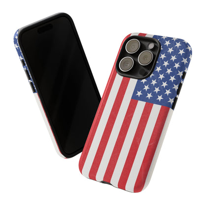 Patriotic Phone Case - Tough Cases for Veterans, USA Lovers, Independence Day, Memorial Day, Flag Design