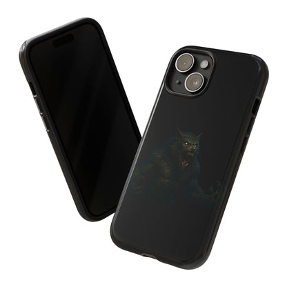 Werewolf Phone Case, Tough Cases, Black Panther Design, Gift for Animal Lovers, Phone Accessories, Fierce Phone Protection