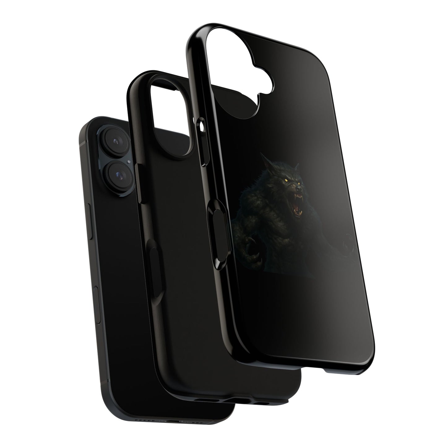 Werewolf Phone Case, Tough Cases, Black Panther Design, Gift for Animal Lovers, Phone Accessories, Fierce Phone Protection