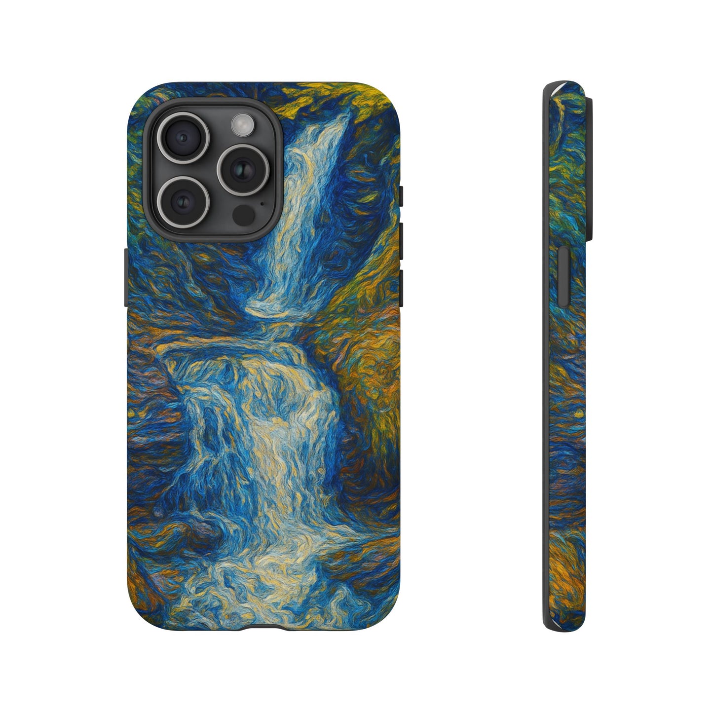 Artistic Phone Case - Waterfall Design, Unique Gift, Phone Accessory, Nature Lover, Original Artwork