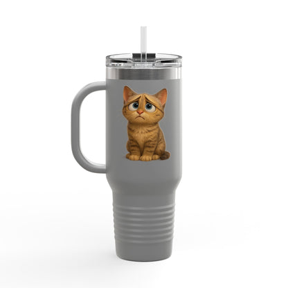Cute Cat Insulated Travel Mug, 40oz - Perfect for Pet Lovers, Gifts for Cat Owners, Travel Accessories, Cute Drinkware, Animal Lovers