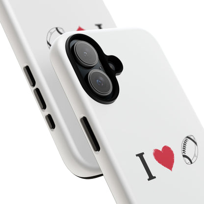 Football Love Phone Case - Tough Cases, Unique Sports Lover Gift, Personalized Cellphone Cover, Birthday Present, Sports Equipment