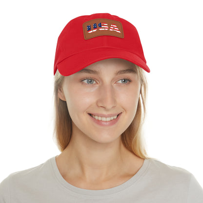 Dad Hat with USA Leather Patch