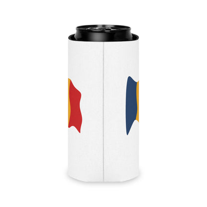 Romania Flag Can Cooler - Fun Drink Insulator, Perfect for Parties, BBQs, Sporting Events, Patriotic Celebrations, Golf Outings