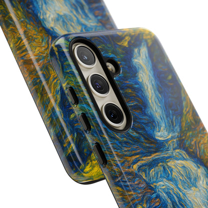 Artistic Phone Case - Waterfall Design, Unique Gift, Phone Accessory, Nature Lover, Original Artwork