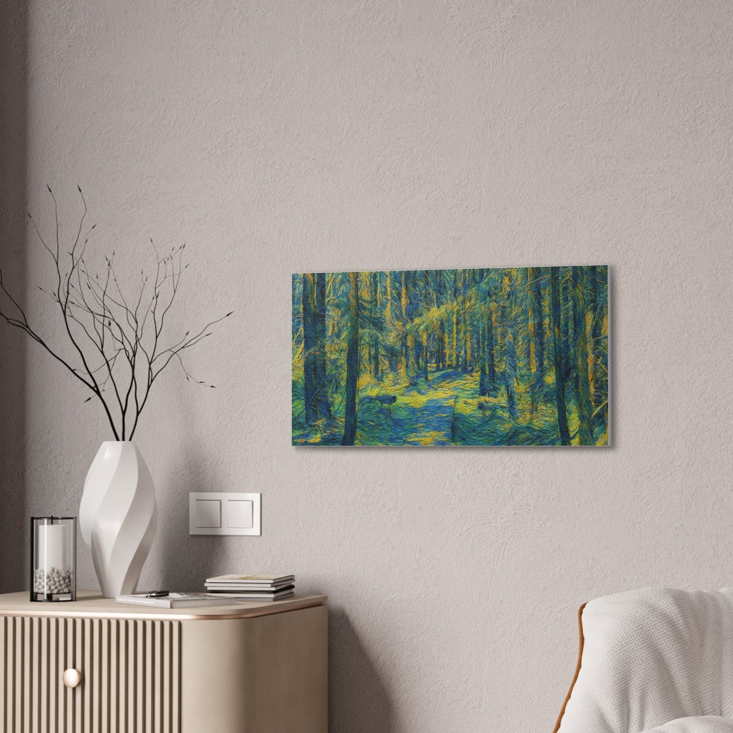 Canvas Art Print, Forest Path Painting, Nature Decor, Wall Art, Gift for Nature Lovers, Home Decor Inspiration