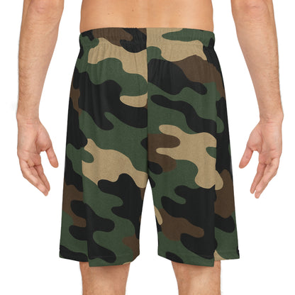 Camo Basketball Shorts, Trendy Athletic Wear, Summer Sports Gear, Gift for Gym Lovers, Stylish Workout Shorts