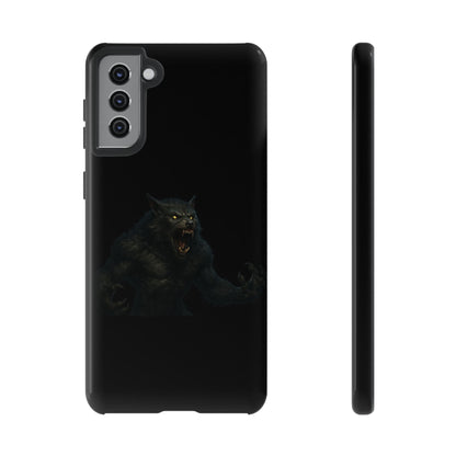 Werewolf Phone Case, Tough Cases, Black Panther Design, Gift for Animal Lovers, Phone Accessories, Fierce Phone Protection