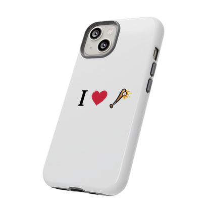 I Love Baseball Vibe Phone Case - Tough Cases for Sports Lovers, Gifts for Athletes, Fun Accessories, iPhone and Android Compatible