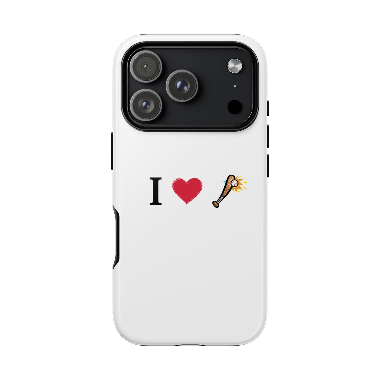 I Love Baseball Vibe Phone Case - Tough Cases for Sports Lovers, Gifts for Athletes, Fun Accessories, iPhone and Android Compatible