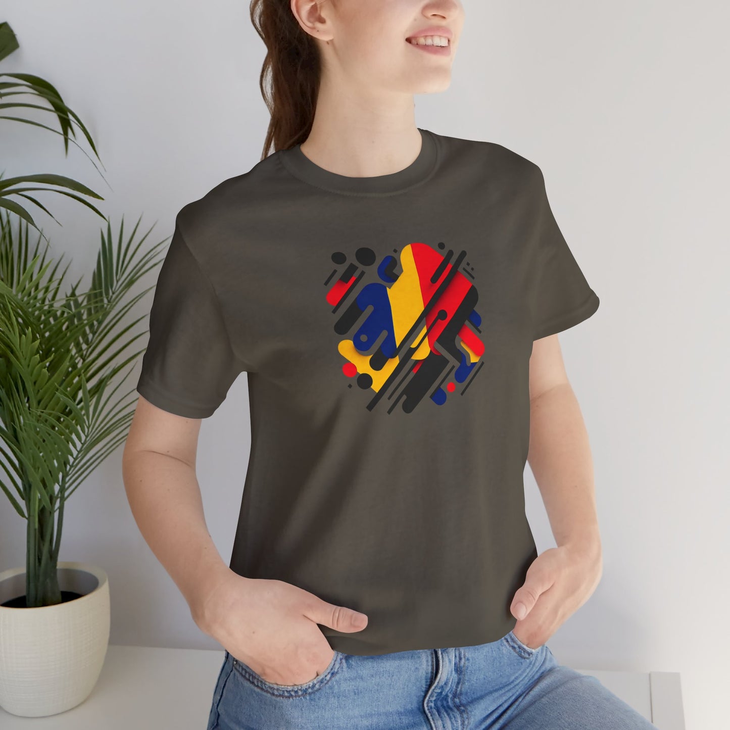 Artistic Heart Unisex Jersey Tee - Vibrant Graphic Tee, Casual Wear, Gift for Art Lovers, Birthday Surprise, Everyday Comfort