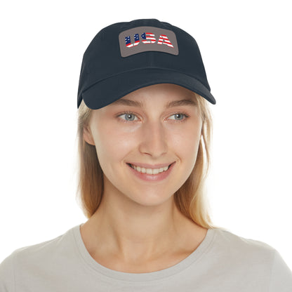 Dad Hat with USA Leather Patch