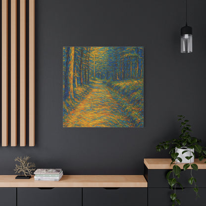 Van Gogh Style Forest Canvas Art | Nature Wall Decor, Home Office Accent, Gift for Nature Lovers, Gallery Wrapped, Living Room Wall Art