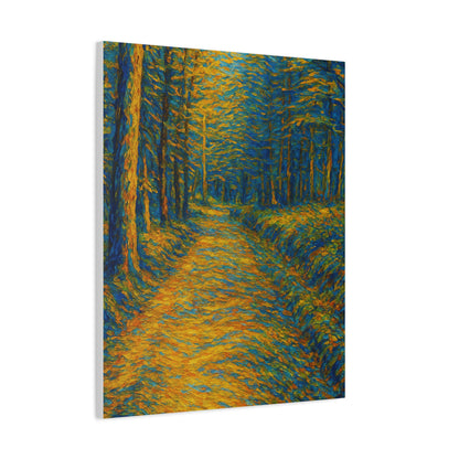 Van Gogh Style Forest Canvas Art | Nature Wall Decor, Home Office Accent, Gift for Nature Lovers, Gallery Wrapped, Living Room Wall Art